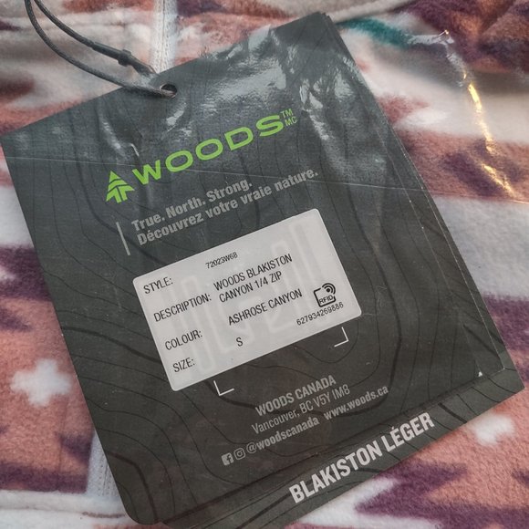 NWT - WOODS Blakiston - Women's Quarter-Zip Microfleece Top - Picture 4 of 4